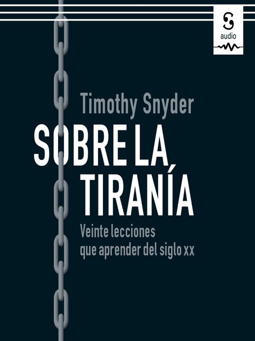 Title details for Sobre la tiranía by Timothy Snyder - Available
